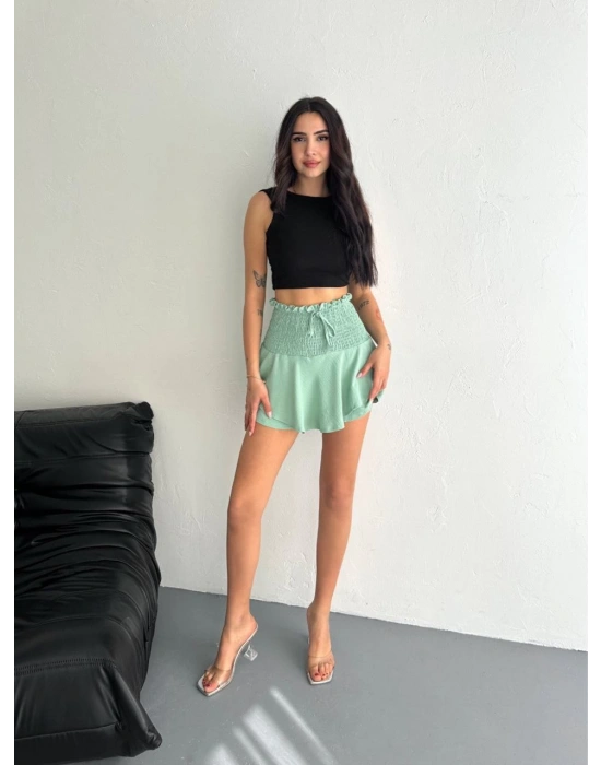 Ayrobin Şortlu Etek - Su Yeşili