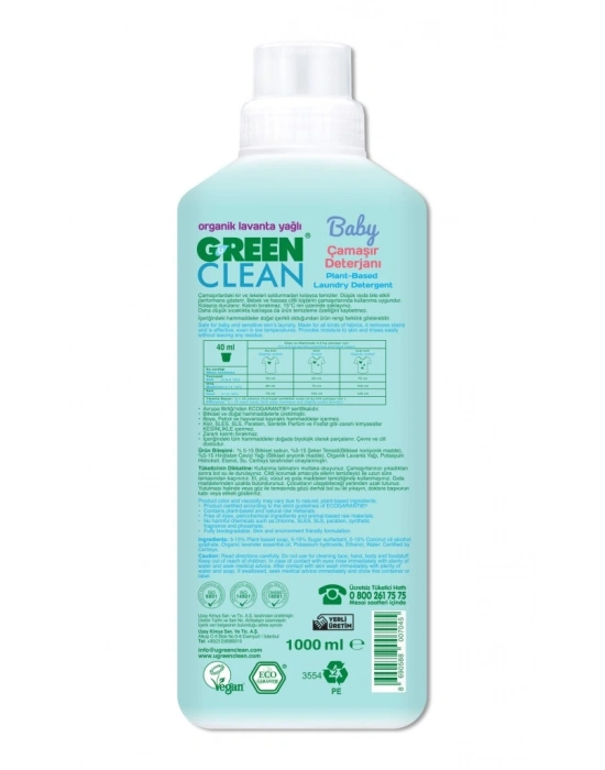 Baby Bitkisel Çamaşır Deterjanı 1000 ml (20 Yıkama)