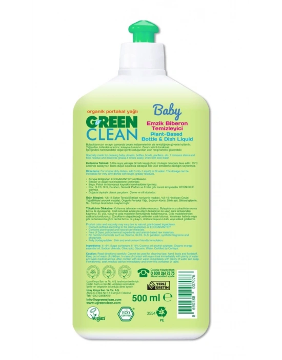 Baby Bitkisel Emzik Biberon Temizleyici 500 ml