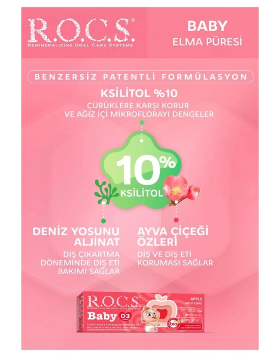 .Baby Diş Macunu 0-3 Yaş 35 ml Elma