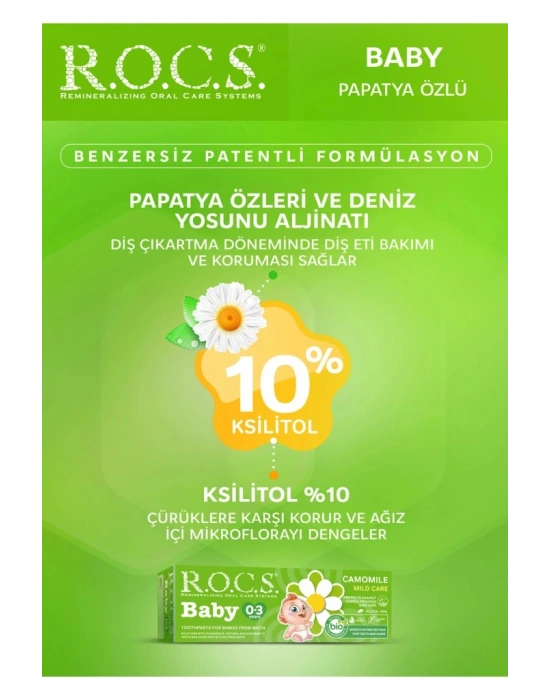 .Baby Diş Macunu 0-3 Yaş 35 ml Papatya