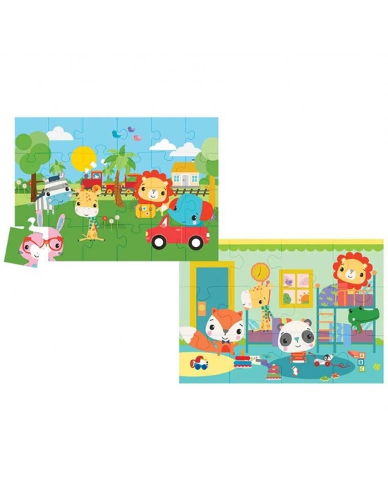 Baby Railway & Bedtime 2’si 1 Arada Puzzle