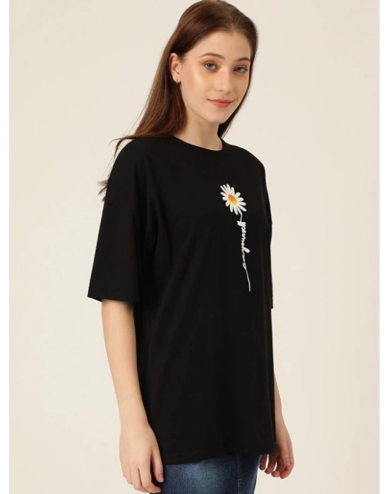 Baskılı Kadın T-shirt - Siyah