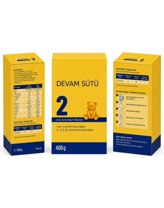 Bebek Devam Sütü 2 400 Gr adet fiyatıdır