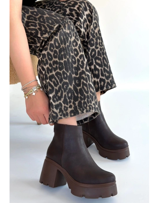 Belay Acı Kahve Nubuk Topuklu Bot