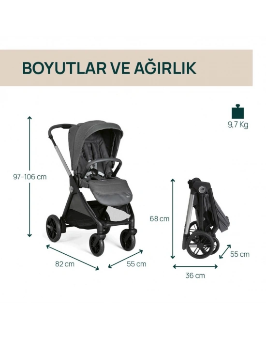 Bellagio Bebek Arabası Black Satin