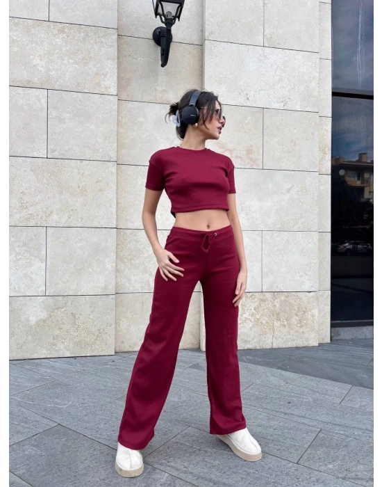 Bol paça pantolonlu alt üst takım