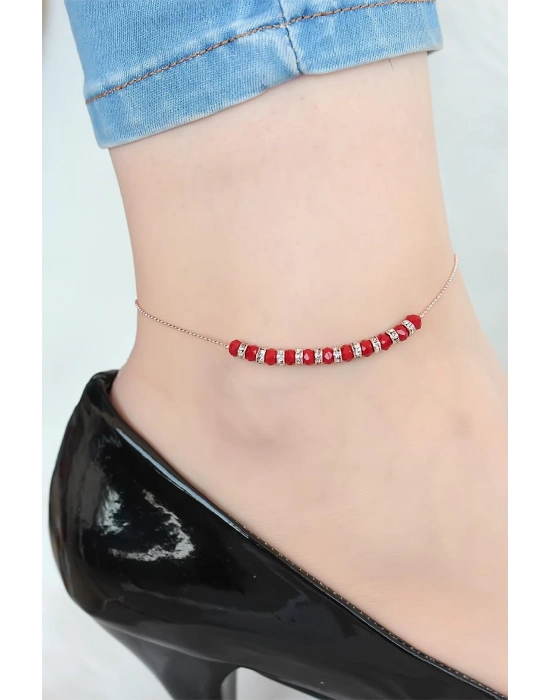 Bordo Miyuki Taşlı Hal Hal