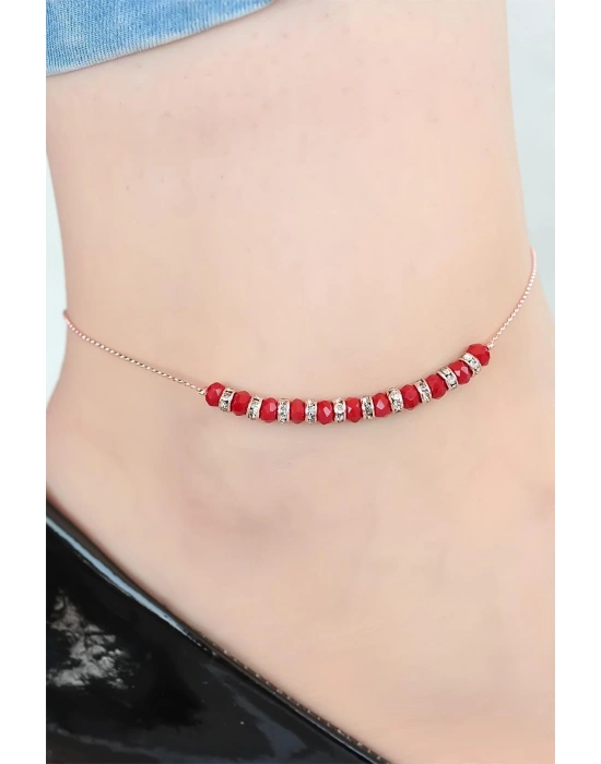 Bordo Miyuki Taşlı Hal Hal