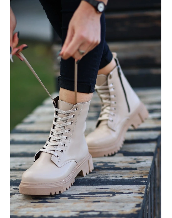 Bria  Nude Cilt Bağcıklı Bot