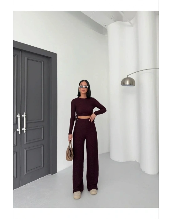 Bubble alt üst takım bordo pt510446