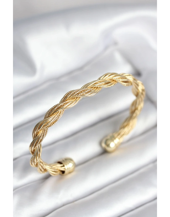 Burgu Zincir Model Gold Renk Kadın Vintage Bileklik