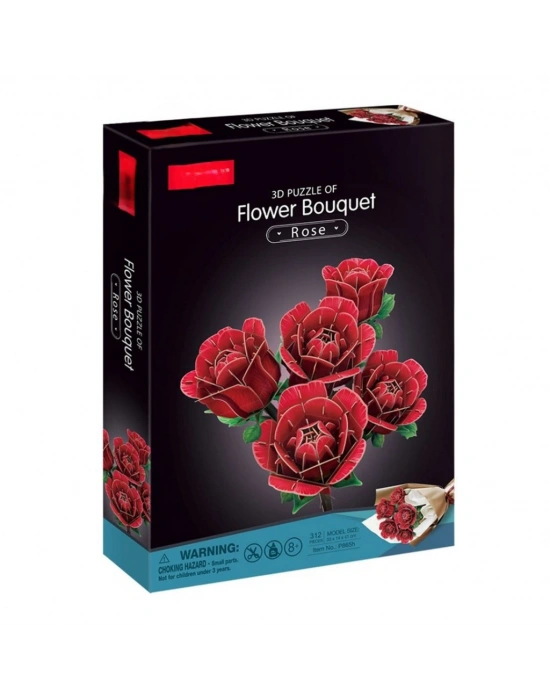 Büyük Gül Buketi 3D Puzzle