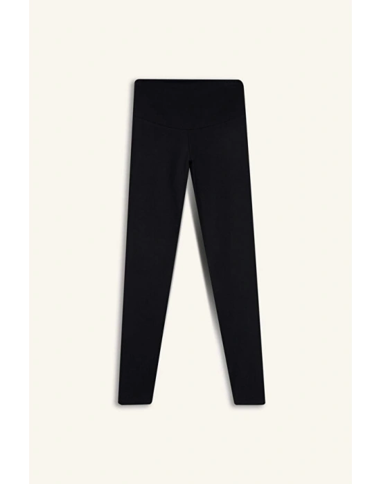 C4564 Siyah DeFactoFit Yüksek Bel Beli Saran Toparlayıcı Esnek Premium Sporcu Tayt