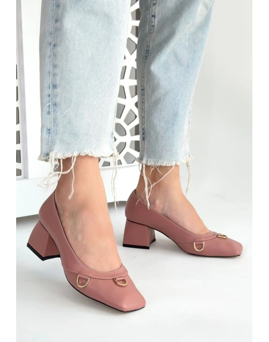 Cande Pudra Cilt Topuklu Ayakkabı