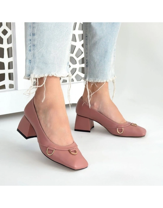 Cande Pudra Cilt Topuklu Ayakkabı