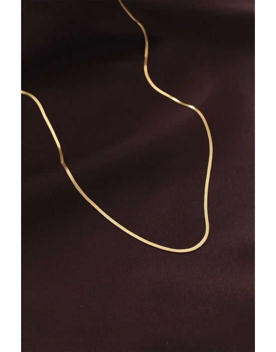 Çelik Gold Renk 60 cm İnce İtalyan Zincir Kolye