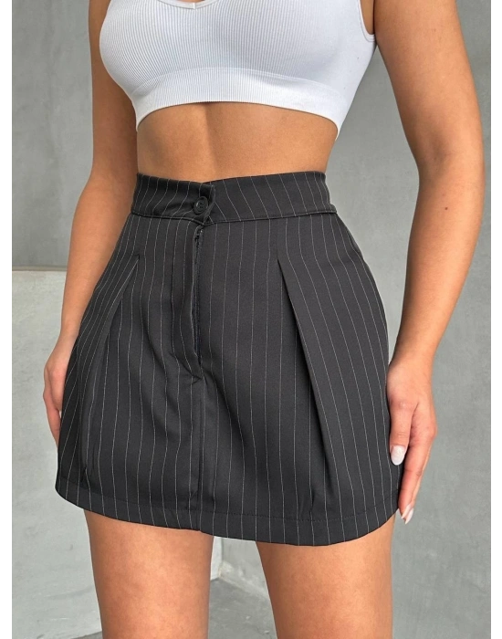 Çizgili şort etek