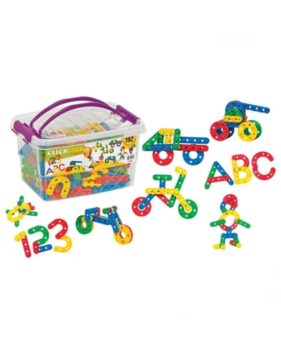 Click Clack Box Eğitici Şekiller 192 Parça