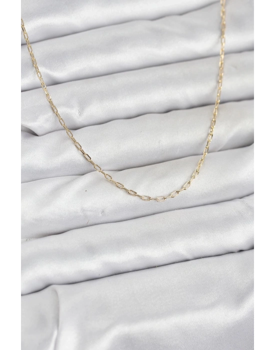 CM 14K Gold Renk Ataç Zincir Model 60 cm Kadın Kolye