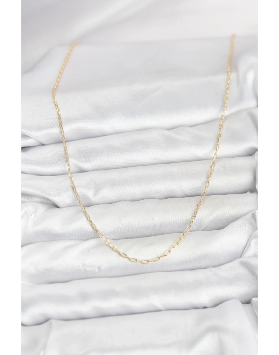 CM 14K Gold Renk Ataç Zincir Model 60 cm Kadın Kolye