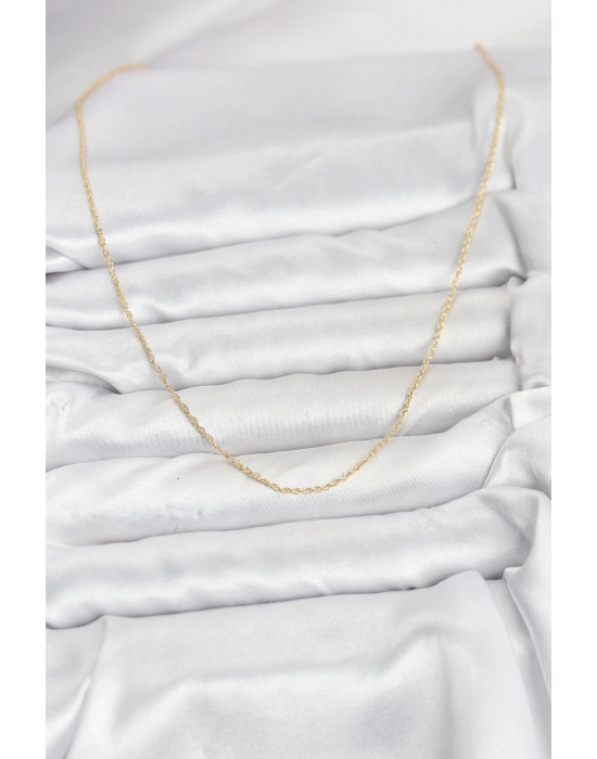 CM 14K Gold Renk Burgu Model 60 cm Kadın Kolye