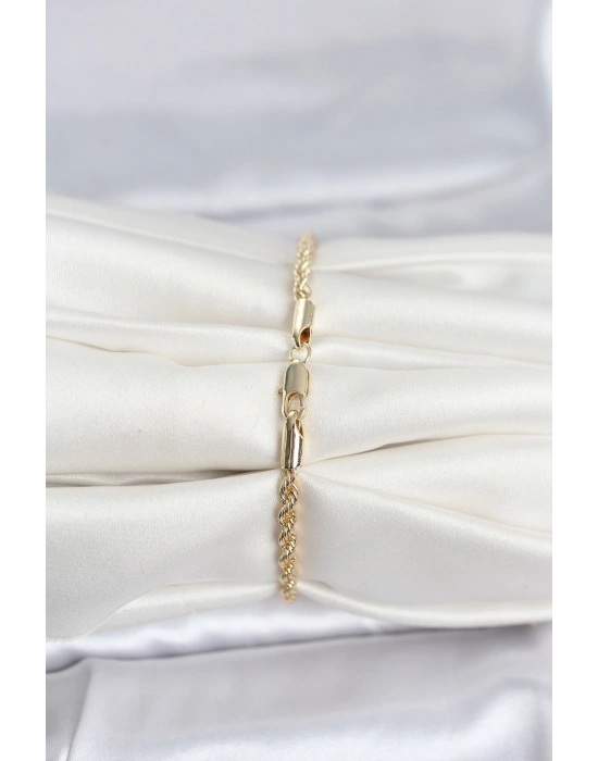 CM 14K Gold Renk Burgu Model Kadın Bileklik