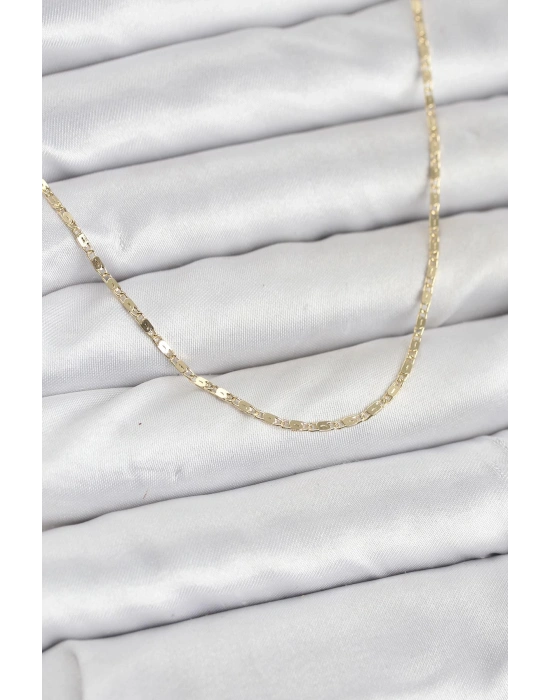 CM 14K Gold Renk Ezme Zincir Model 60 cm Kadın Kolye