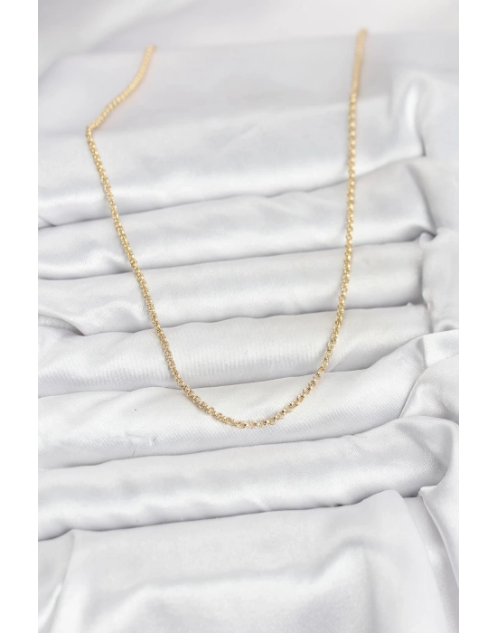 CM 14K Gold Renk Halka Model 60 cm Kadın Kolye