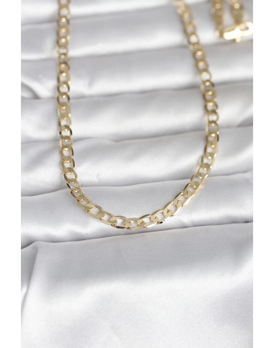 CM 14K Gold Renk Kalın Zincir Model 60 cm Kadın Kolye