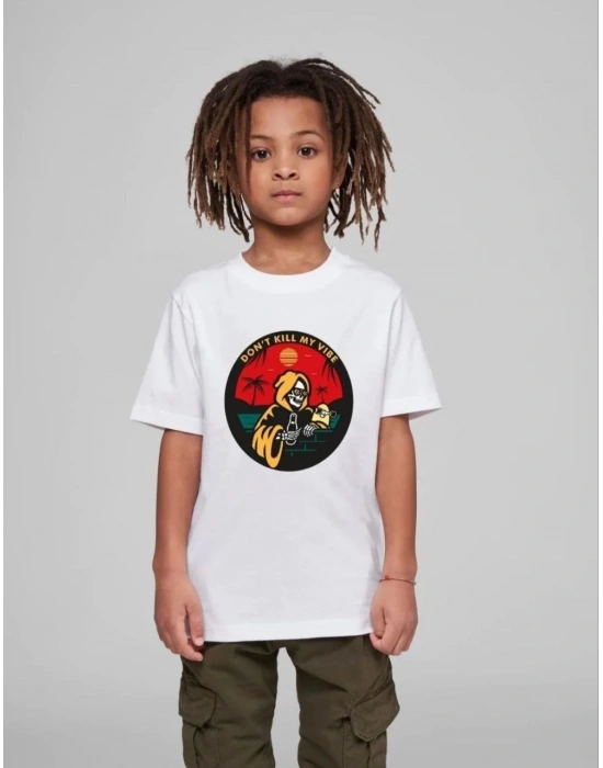 Çocuk Unisex Baskılı T-Shirt - Beyaz