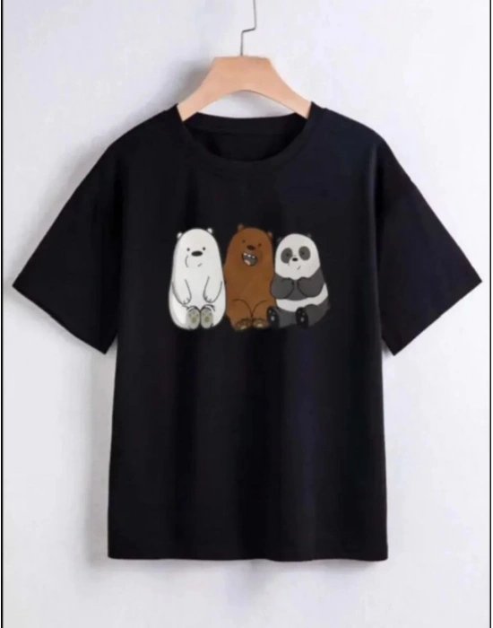 Çocuk Unisex Baskılı T-Shirt - Siyah