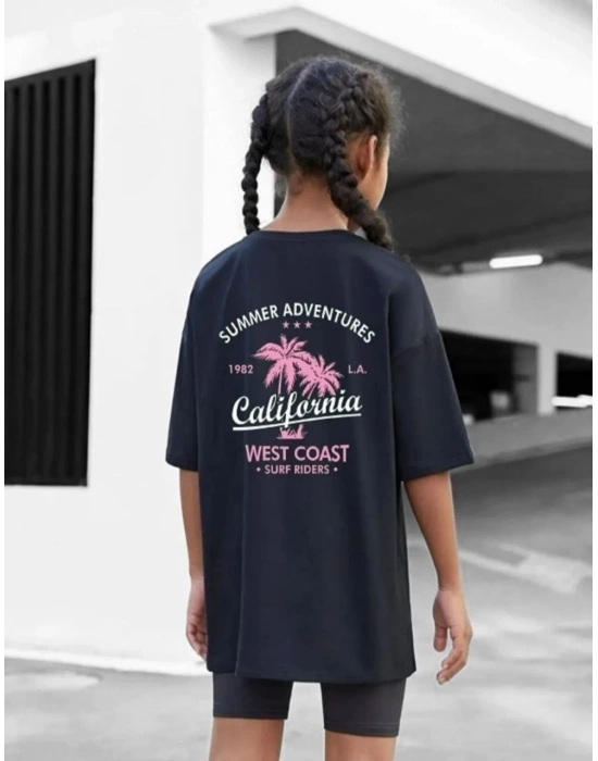 Çocuk Unisex Baskılı T-Shirt - Siyah