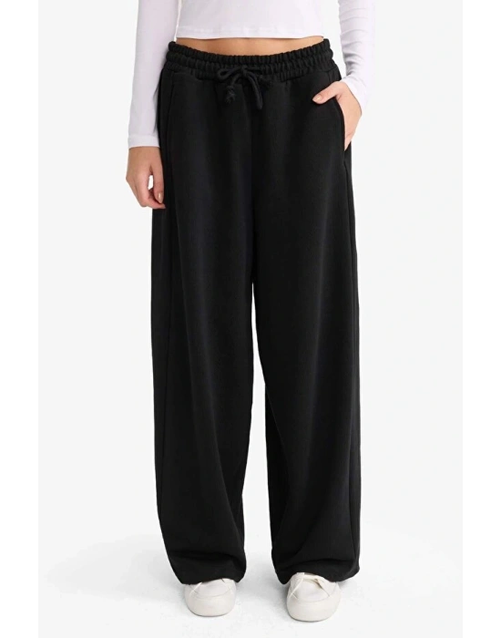 Coool Barrel Fit Beli Bağcıklı Cepli Pantolon