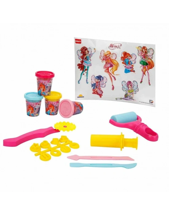 Crafy Winx Sırt Çantalı Oyun Hamuru Seti 200 Gr. 18 Parça