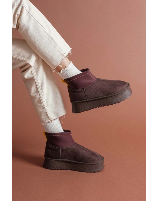 Cuen Kahverengi Süet Bot