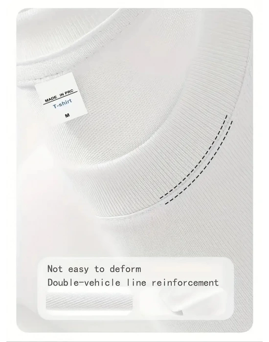 Day One Baskılı Oversize Bisiklet Yaka T-shirt - Beyaz