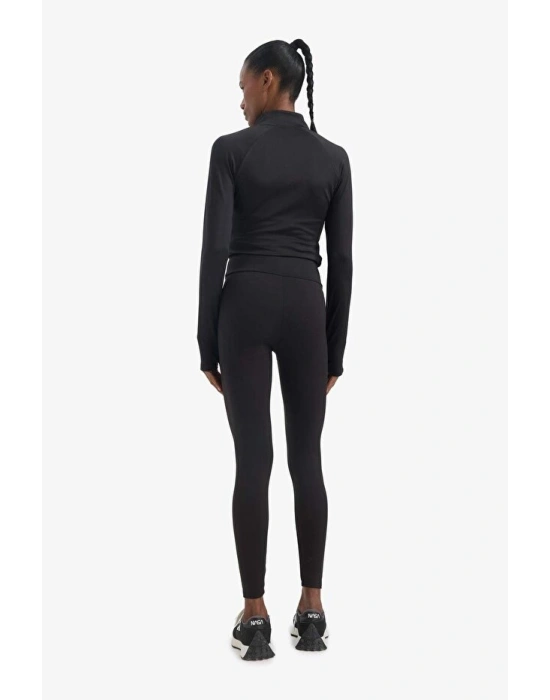 DeFactoFit Toparlayıcı Yüksek Bel İçi Yumuşak Tüylü Beli Saran Basic Düz Sporcu Tayt (25 AU)