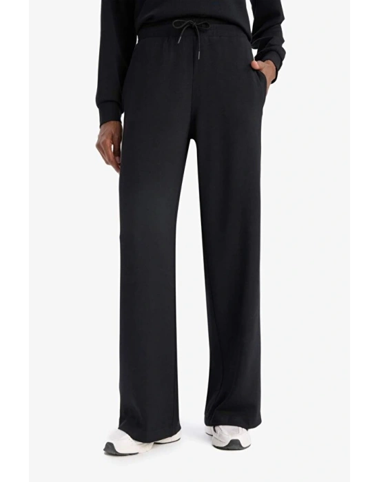 DeFactoFit Wide Leg Geniş Paça Cepli Standart Boy Modal Soft Touch Pantolon