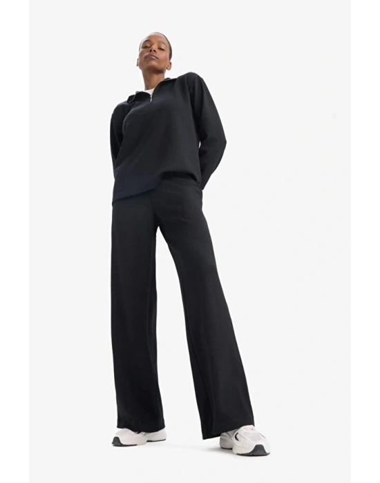 DeFactoFit Wide Leg Geniş Paça Cepli Standart Boy Modal Soft Touch Pantolon