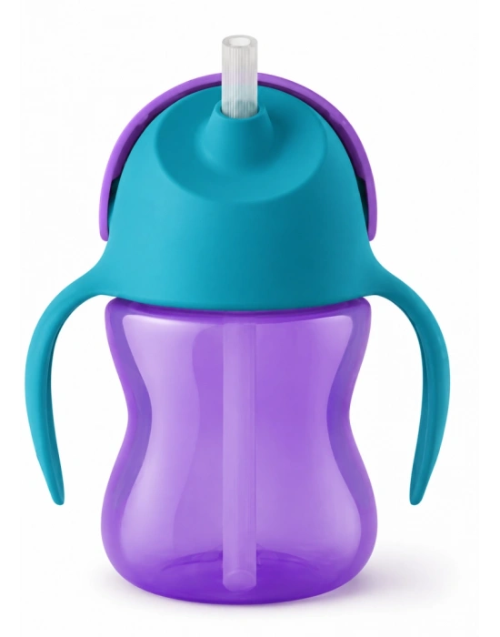 Desenli Pipetli Bardak 200 ml Kız