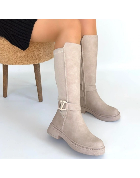 Diona Bej Nubuk Çizme