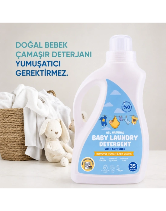 Doğal Bebek Çamaşır Sabunu Bitkisel Deterjan 1000 ml