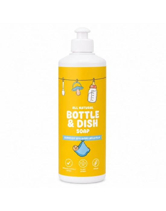 Doğal Emzik ve Biberon Temizleyicisi Bitkisel Elde Bulaşık Sabunu 500 ml