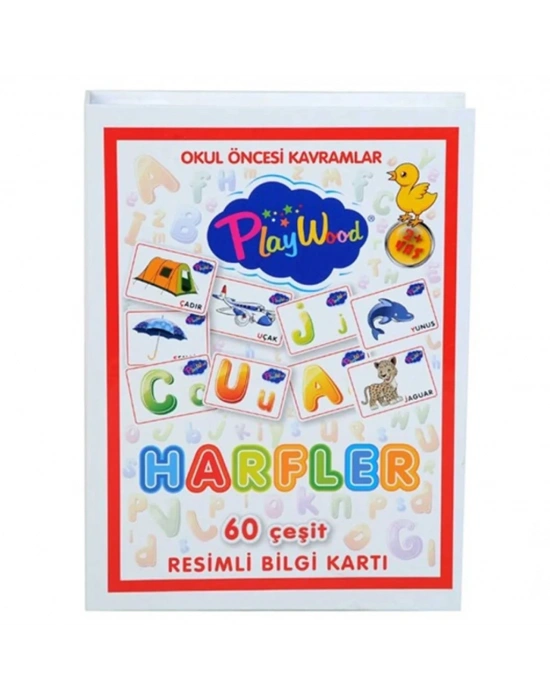 Eğitici Resimli Bilgi Kartı Harfler