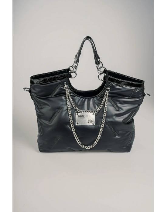 Enya Siyah Cilt Omuz Çantası