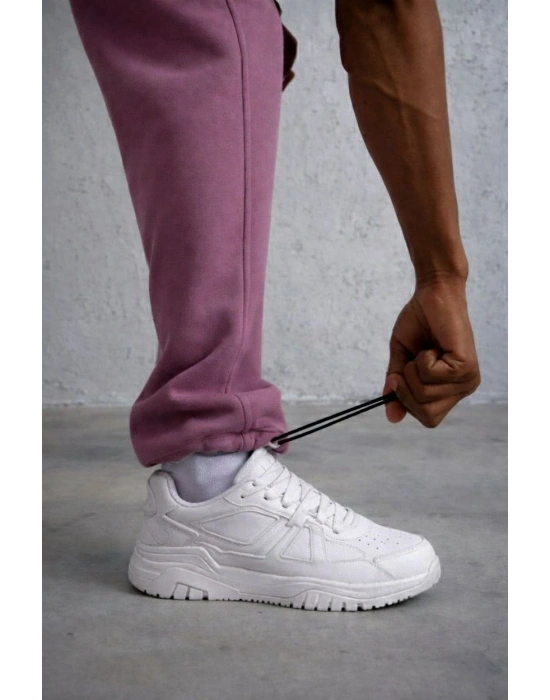 Erkek Baggy Alt Eşofman - Gül Kurusu