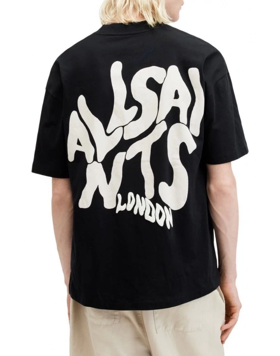 Erkek Baskılı Oversize T-shirt - Siyah