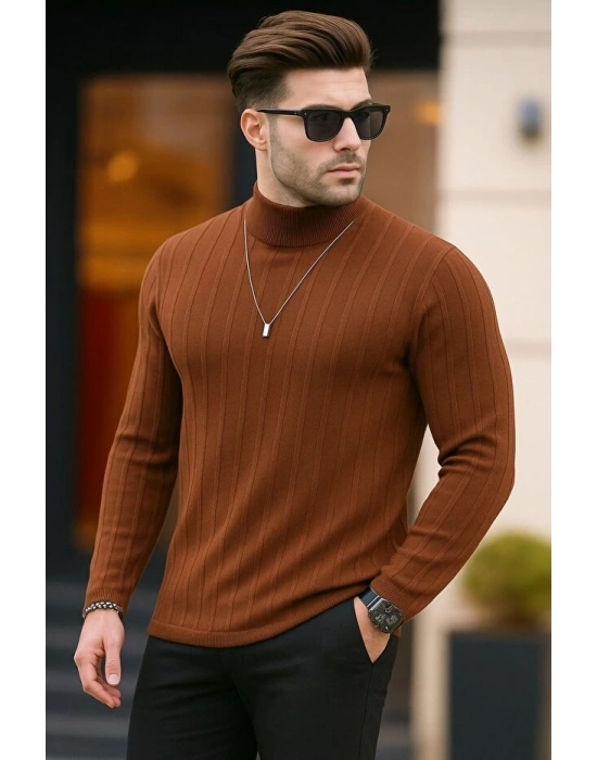 erkek boğazlı kazak premium kalite esnek kumaş