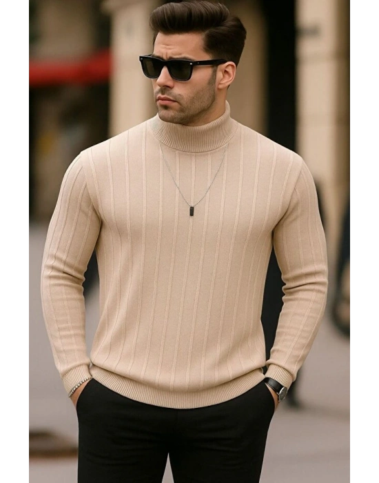 erkek boğazlı kazak premium kalite esnek kumaş